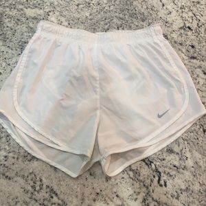 White Nike Running Shorts